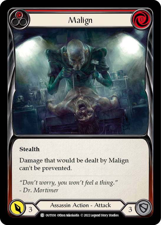 Malign (Red) [OUT030] (Outsiders)  Rainbow Foil | Card Citadel