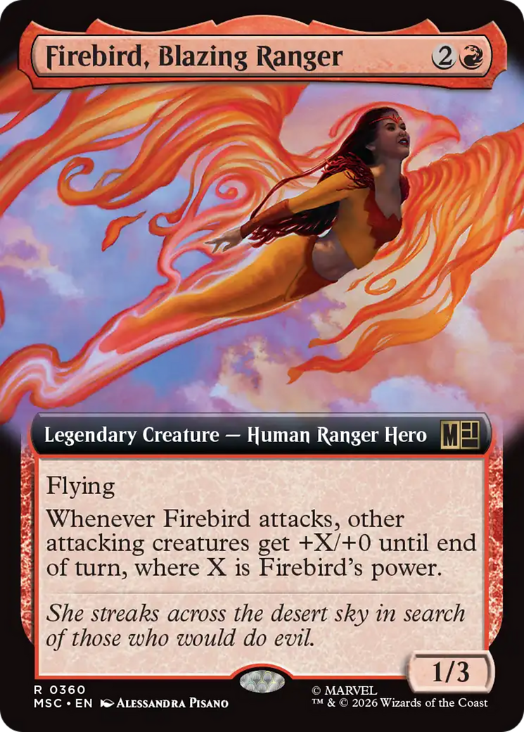 Firebird, Blazing Ranger (Extended Art) [Marvel Super Heroes Commander] | Card Citadel