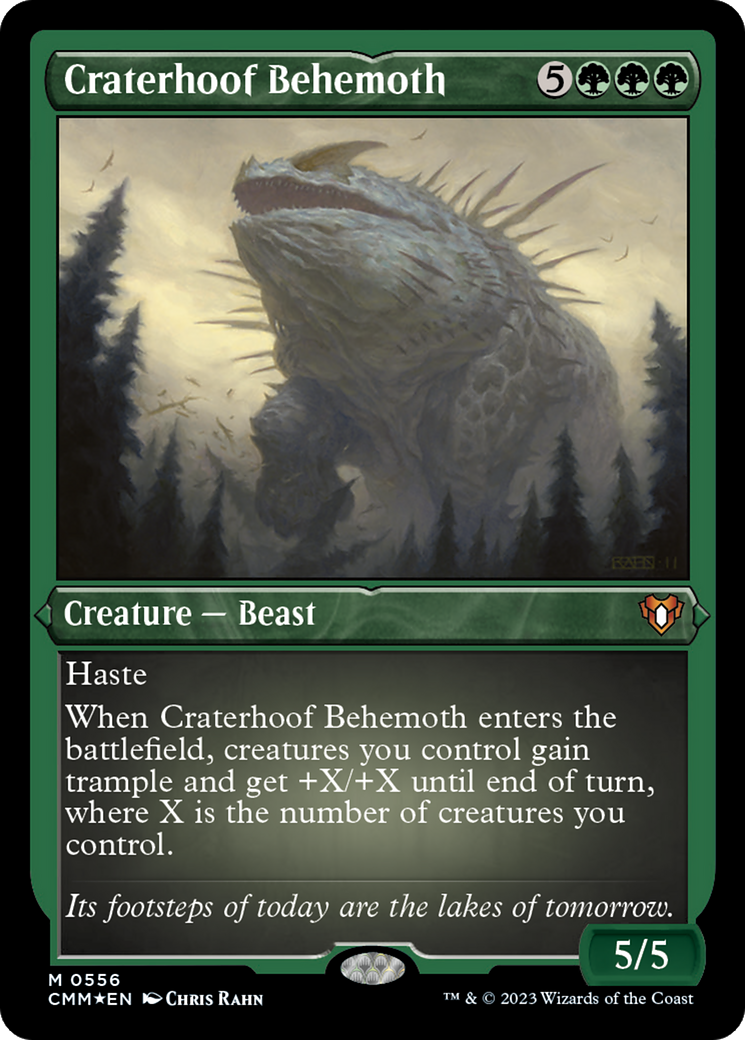 Craterhoof Behemoth (Foil Etched) [Commander Masters] | Card Citadel