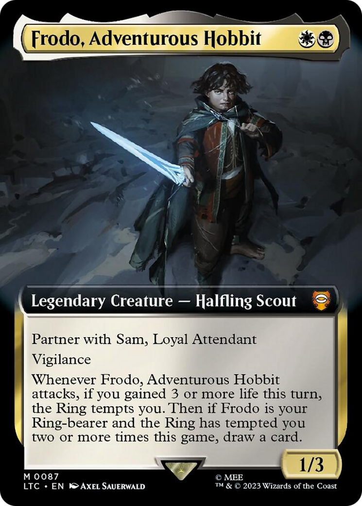 Frodo, Adventurous Hobbit (Extended Art) [The Lord of the Rings: Tales of Middle-Earth Commander] | Card Citadel