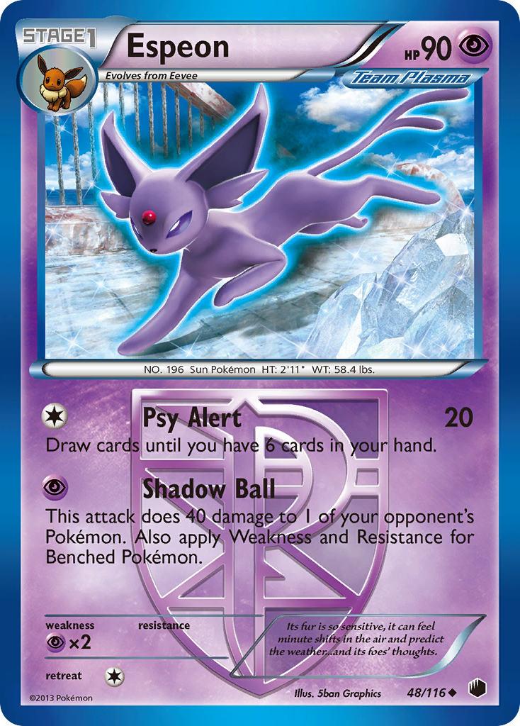 Espeon (48/116) [Black & White: Plasma Freeze] | Card Citadel