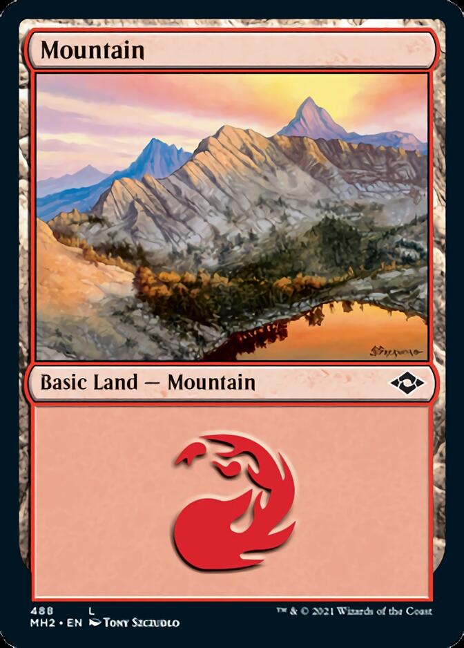 Mountain (488) (Foil Etched) [Modern Horizons 2] | Card Citadel