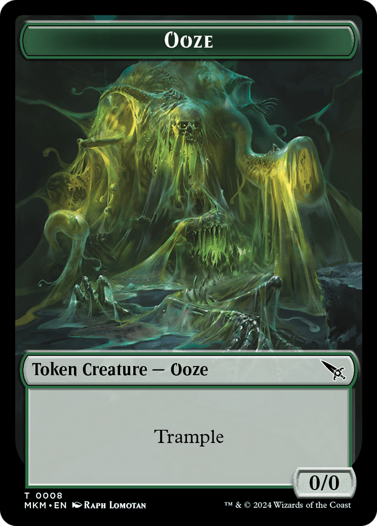 Ooze // A Mysterious Creature Double-Sided Token [Murders at Karlov Manor Tokens] | Card Citadel