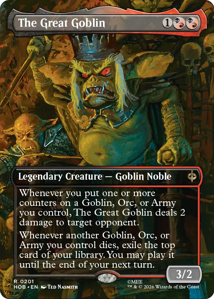 The Great Goblin (Borderless) [The Hobbit] | Card Citadel