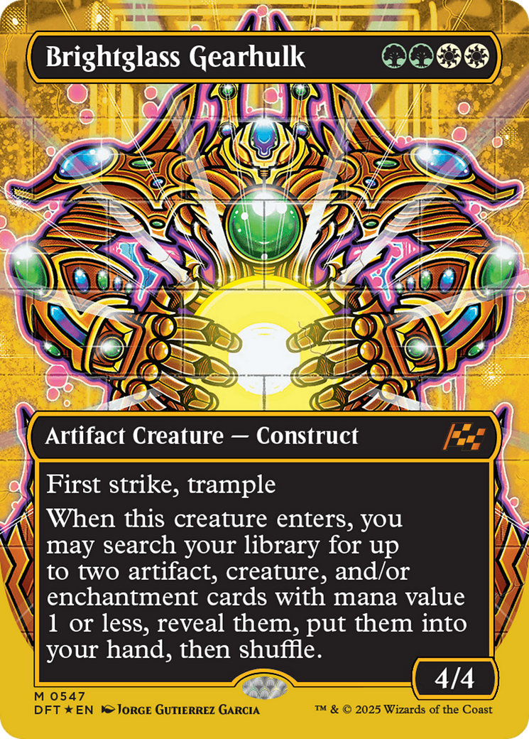 Brightglass Gearhulk (Borderless) (First-Place Foil) [Aetherdrift] | Card Citadel