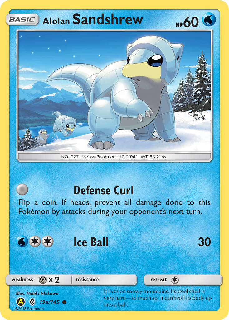 Alolan Sandshrew (19a/145) [Alternate Art Promos] | Card Citadel