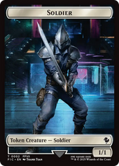 Soldier // Rebel Double-Sided Token [FINAL FANTASY Commander Tokens] | Card Citadel