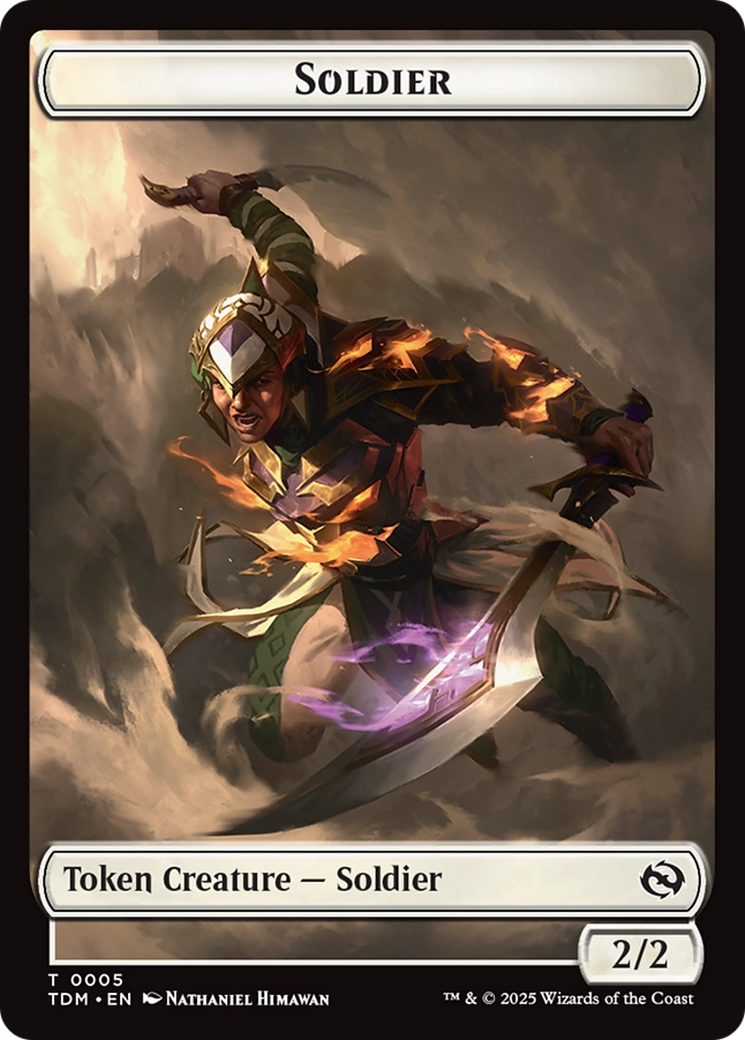 Soldier (0004) // Soldier (0005) Double-Sided Token [Tarkir: Dragonstorm Tokens] | Card Citadel