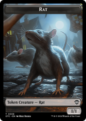 Rat // Blood Double-Sided Token [Outlaws of Thunder Junction Commander Tokens] | Card Citadel