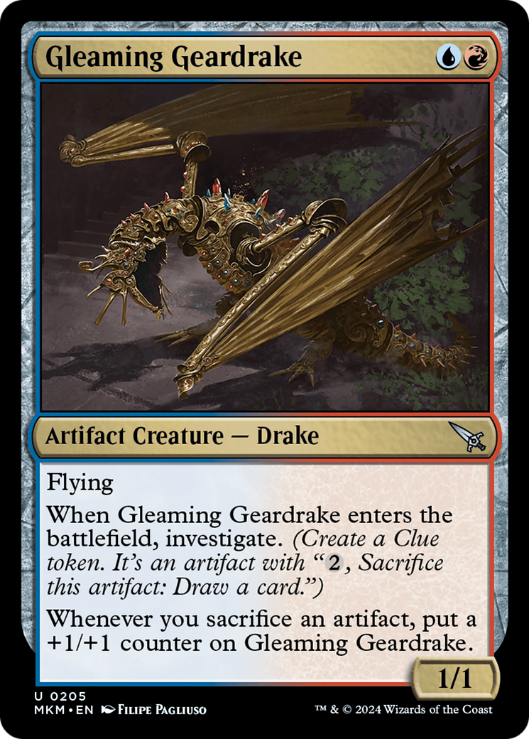 Gleaming Geardrake [Murders at Karlov Manor] | Card Citadel