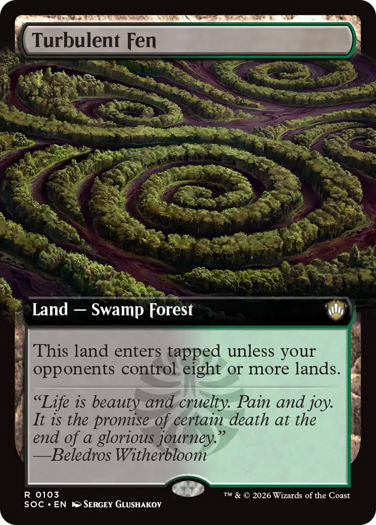 Turbulent Fen (Extended Art) [Secrets of Strixhaven Commander] | Card Citadel