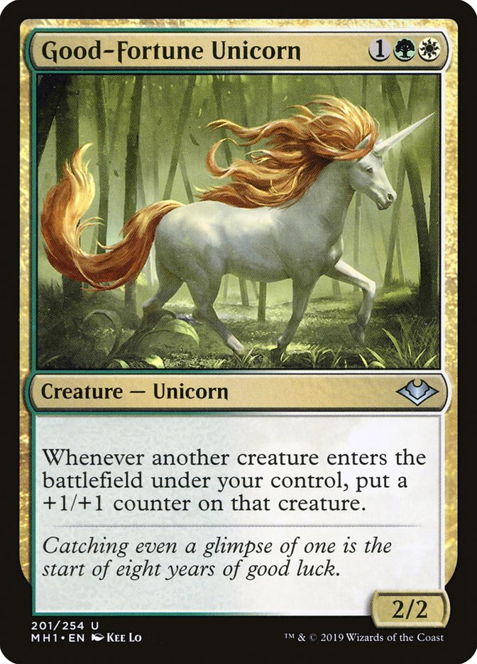 Good-Fortune Unicorn [Modern Horizons] | Card Citadel
