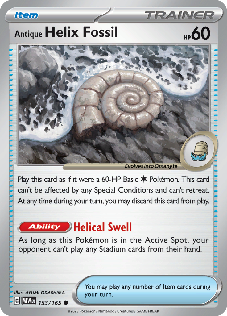 Antique Helix Fossil (153/165) [Scarlet & Violet: 151] | Card Citadel