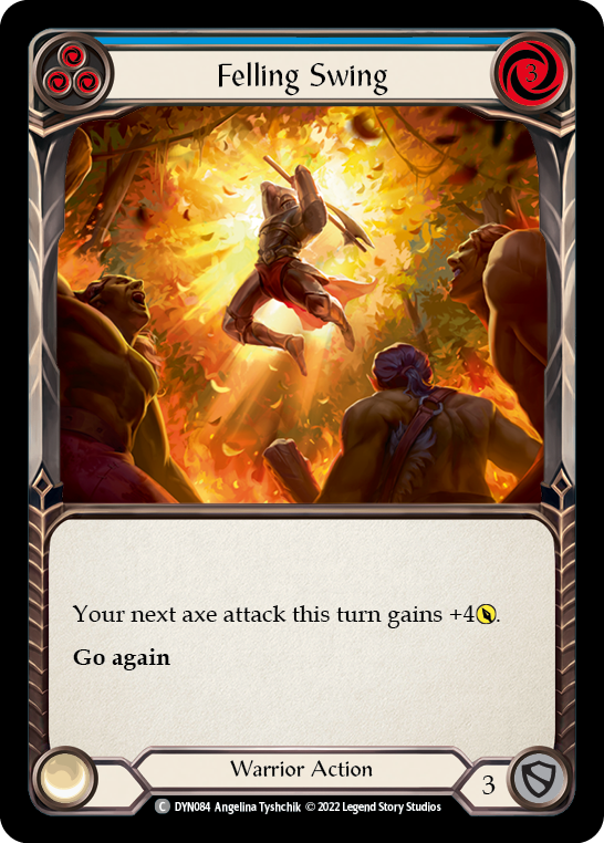 Felling Swing (Blue) [DYN084] (Dynasty)  Rainbow Foil | Card Citadel