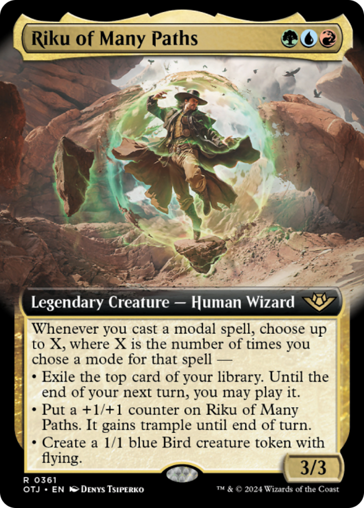 Riku of Many Paths (Extended Art) [Outlaws of Thunder Junction] | Card Citadel