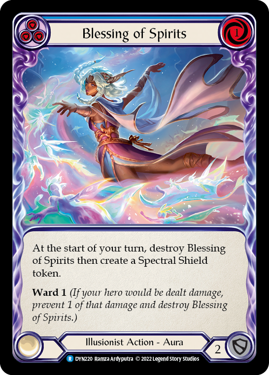 Blessing of Spirits (Blue) [DYN220] (Dynasty)  Rainbow Foil | Card Citadel