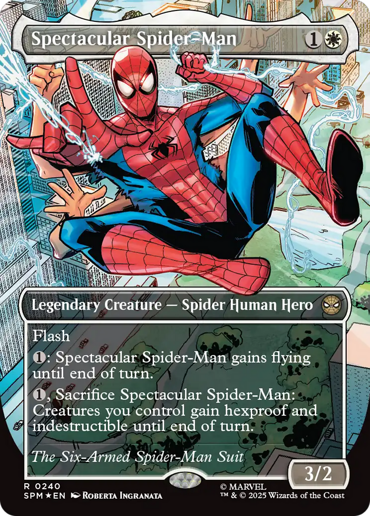 Spectacular Spider-Man (0240) (Borderless) (Textured Foil) [Marvel's Spider-Man] | Card Citadel