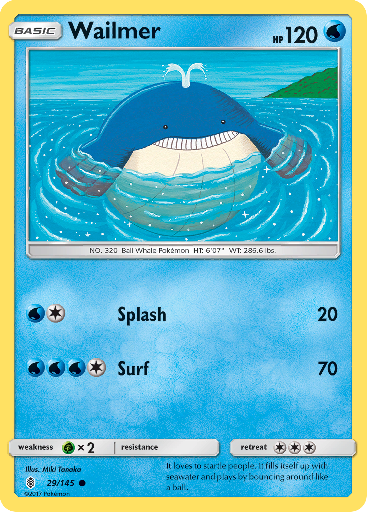 Wailmer (29/145) [Sun & Moon: Guardians Rising] | Card Citadel
