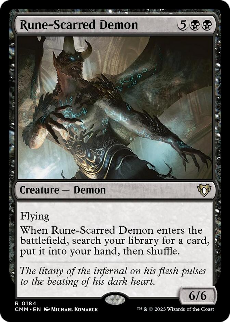 Rune-Scarred Demon [Commander Masters] | Card Citadel