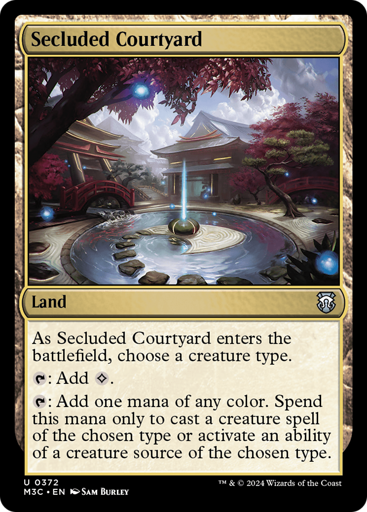 Secluded Courtyard (Ripple Foil) [Modern Horizons 3 Commander] | Card Citadel