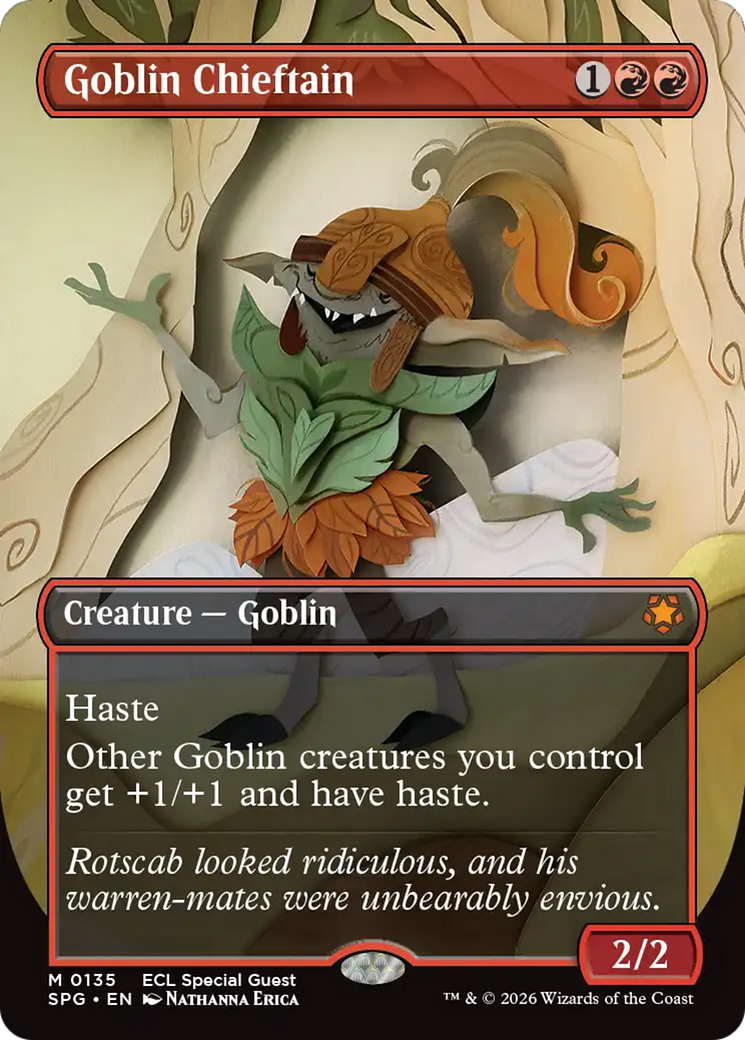 Goblin Chieftain (Borderless) [Lorwyn Eclipsed Special Guests] | Card Citadel