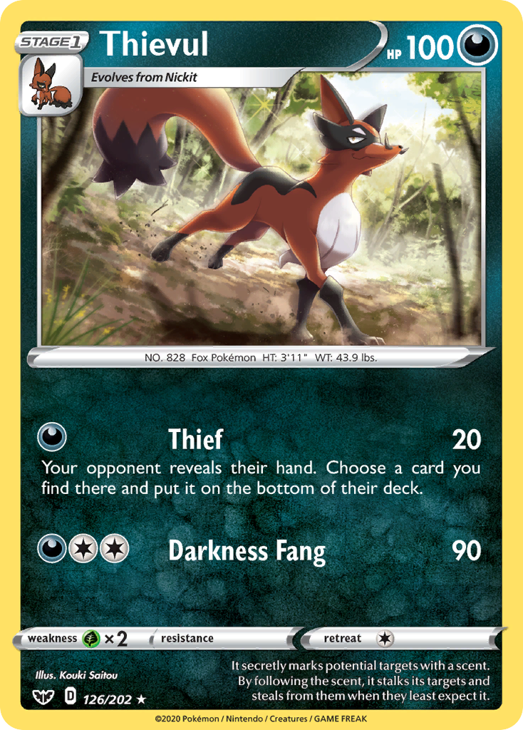 Thievul (126/202) [Sword & Shield: Base Set] | Card Citadel