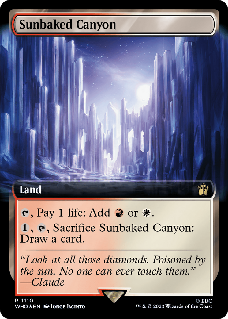 Sunbaked Canyon (Extended Art) (Surge Foil) [Doctor Who] | Card Citadel