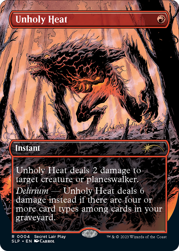 Unholy Heat (Borderless) [Secret Lair Showdown] | Card Citadel