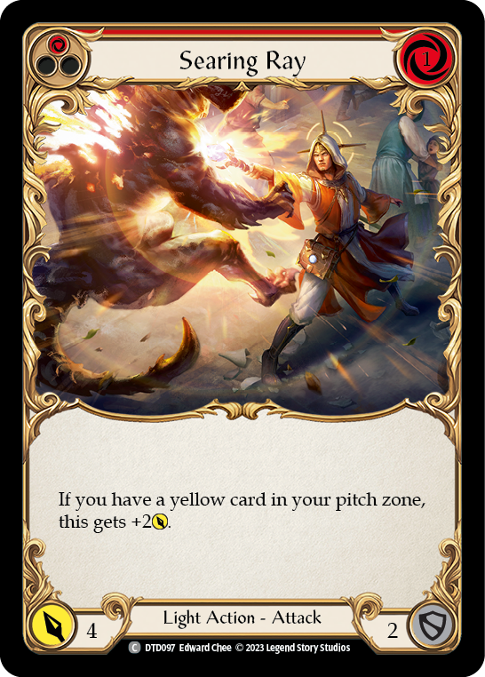 Searing Ray (Red) [DTD097] (Dusk Till Dawn)  Rainbow Foil | Card Citadel
