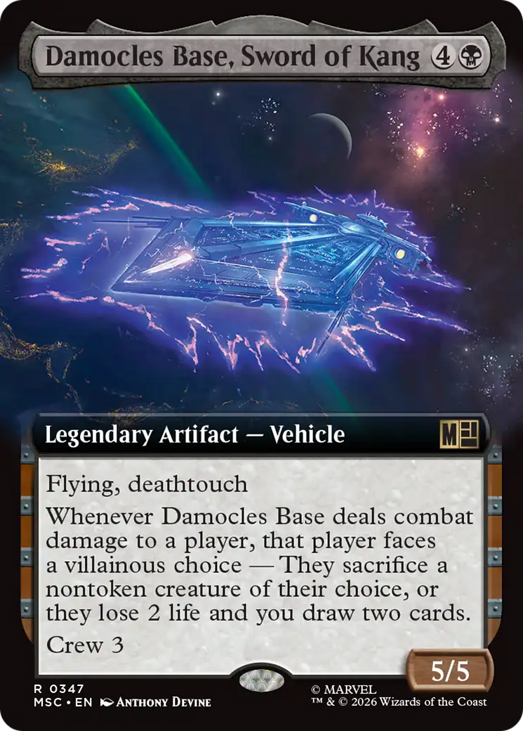 Damocles Base, Sword of Kang (Extended Art) [Marvel Super Heroes Commander] | Card Citadel