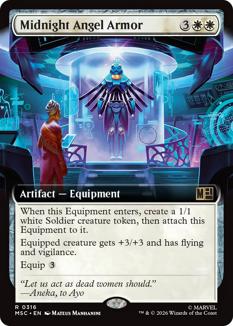 Midnight Angel Armor (Extended Art) [Marvel Super Heroes Commander] | Card Citadel
