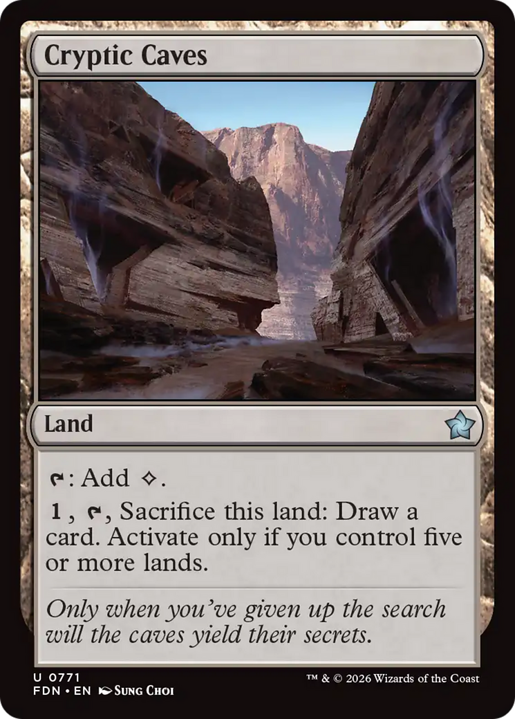 Cryptic Caves (0771) [Foundations] | Card Citadel