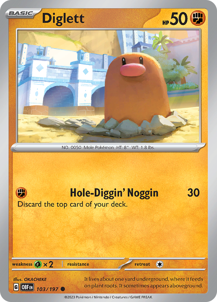 Diglett (103/197) [Scarlet & Violet: Obsidian Flames] | Card Citadel