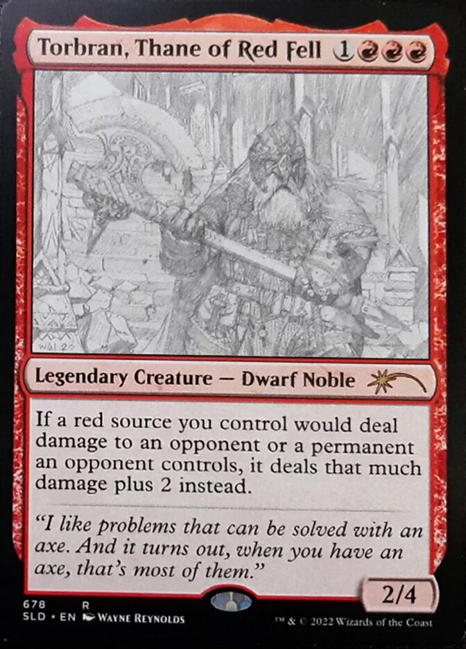 Torbran, Thane of Red Fell (Sketch) [Secret Lair Drop Promos] | Card Citadel