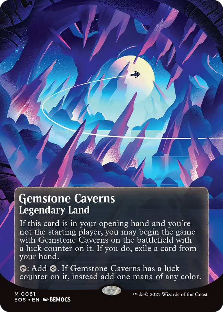 Gemstone Caverns (0061) (Borderless) [Edge of Eternities: Stellar Sights] | Card Citadel
