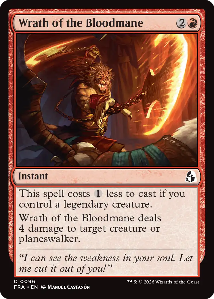 Wrath of the Bloodmane [Reality Fracture] | Card Citadel