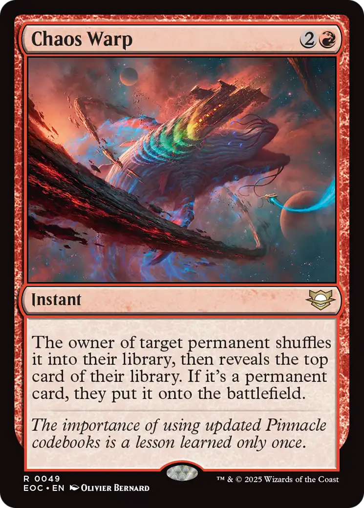 Chaos Warp [Edge of Eternities Commander] | Card Citadel