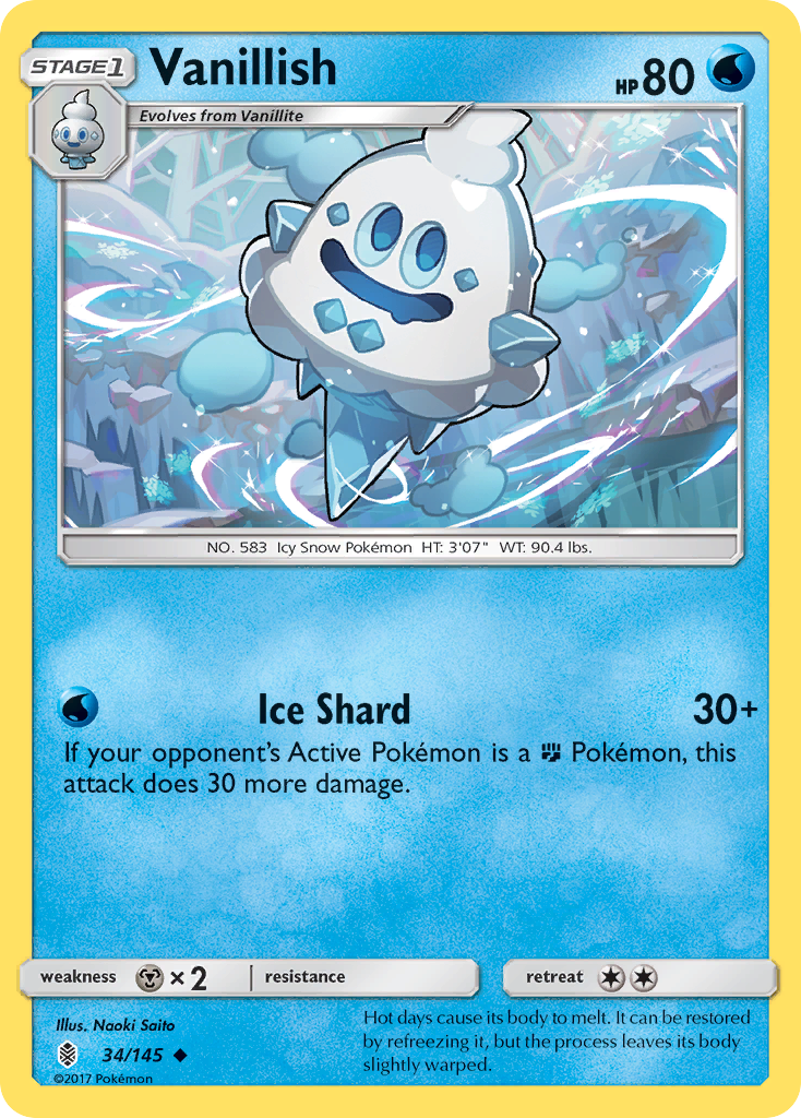 Vanillish (34/145) [Sun & Moon: Guardians Rising] | Card Citadel