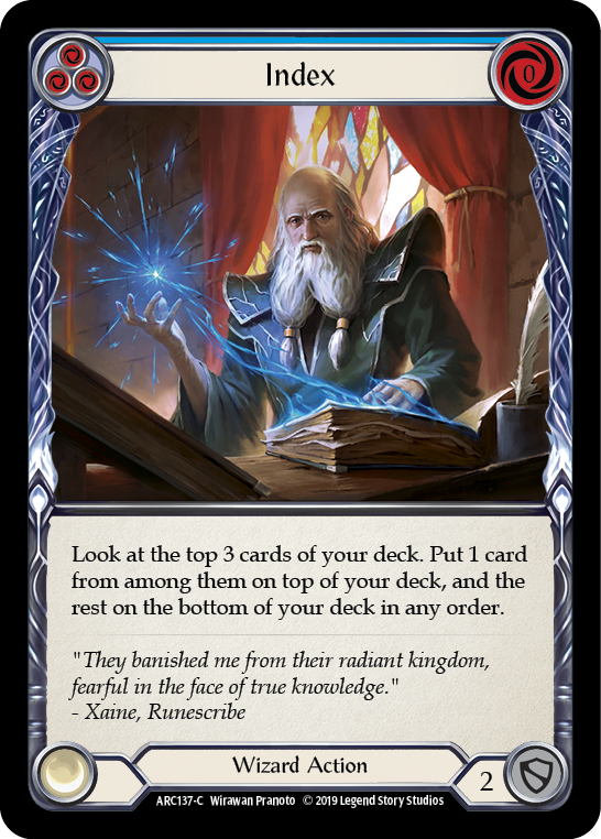 Index (Blue) [ARC137-C] (Arcane Rising)  1st Edition Normal | Card Citadel