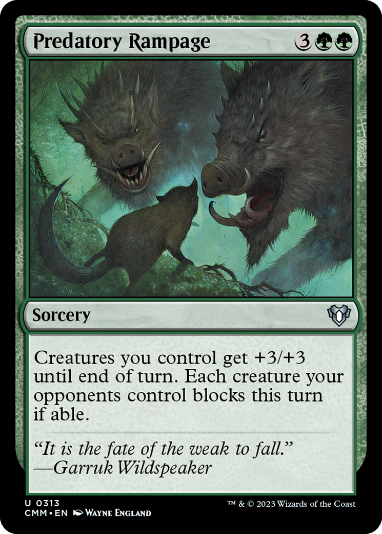 Predatory Rampage [Commander Masters] | Card Citadel