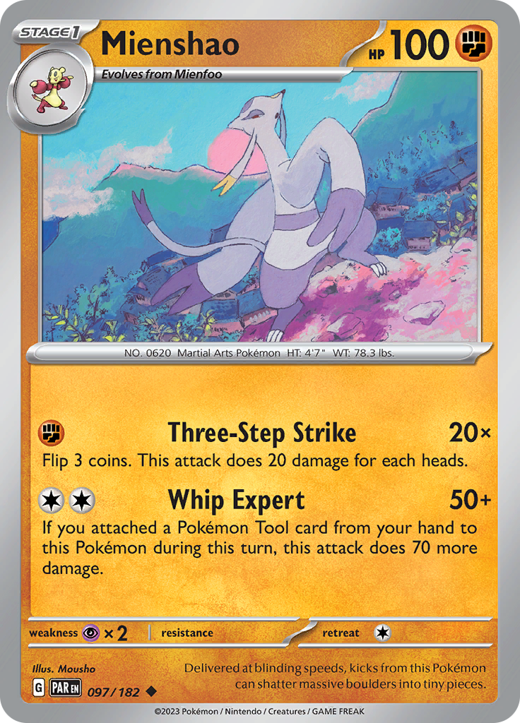 Mienshao (097/182) [Scarlet & Violet: Paradox Rift] | Card Citadel