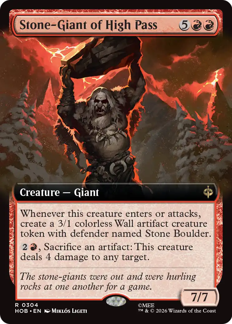 Stone-Giant of High Pass (Extended Art) [The Hobbit] | Card Citadel