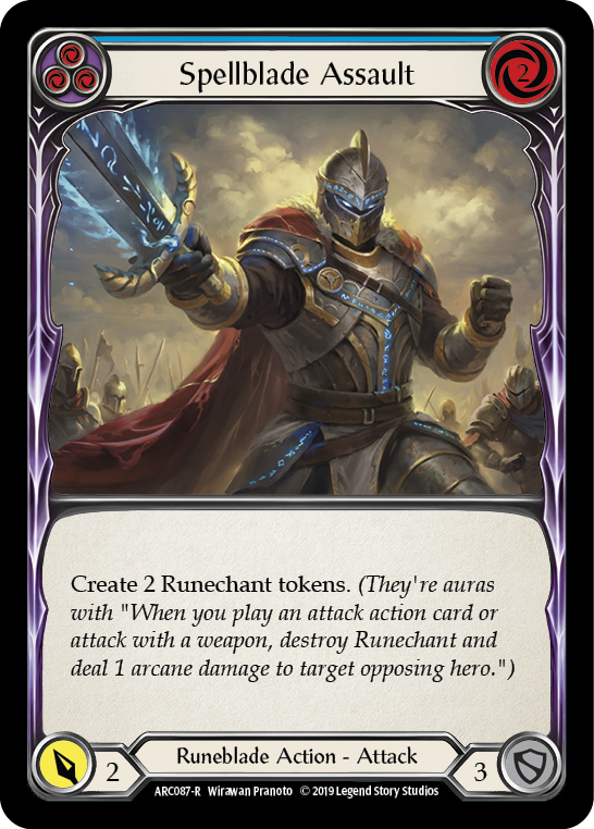 Spellblade Assault (Blue) [ARC087-R] (Arcane Rising)  1st Edition Normal | Card Citadel
