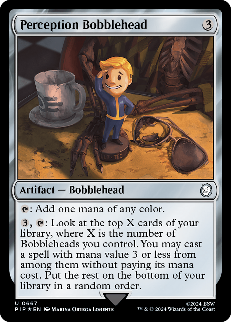 Perception Bobblehead (Surge Foil) [Fallout] | Card Citadel