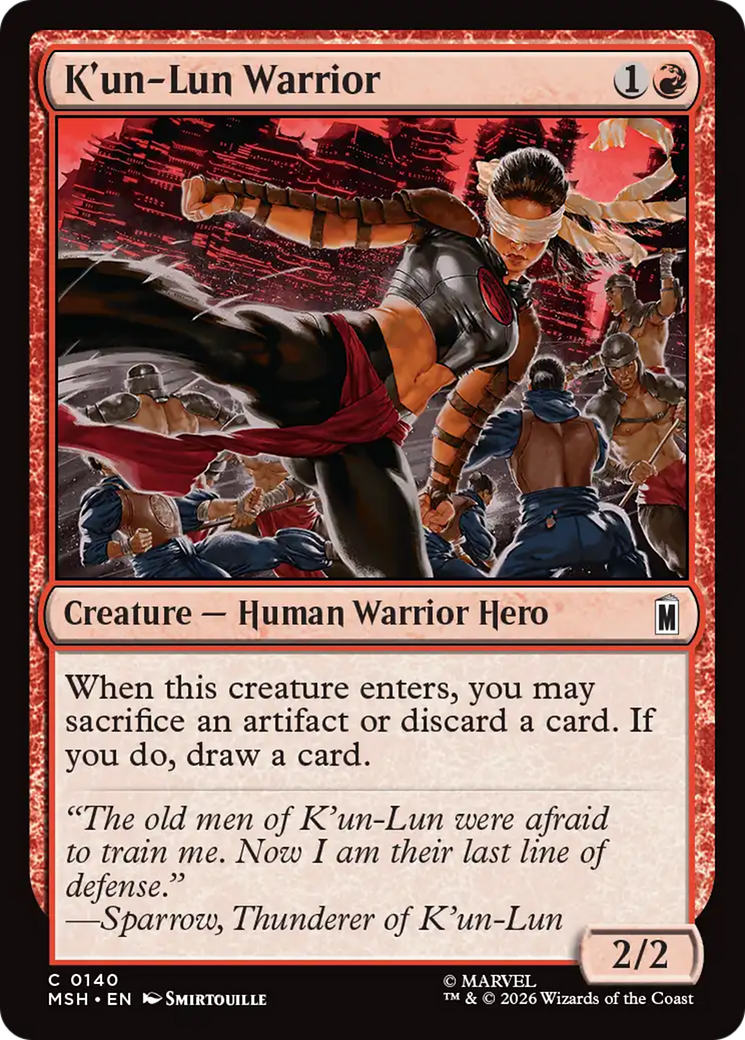 K'un-Lun Warrior [Marvel Super Heroes] | Card Citadel