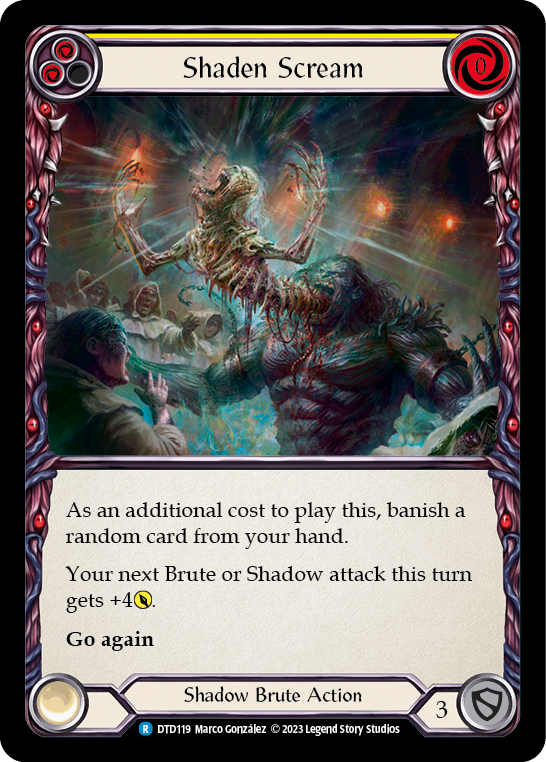 Shaden Scream (Yellow) [DTD119] (Dusk Till Dawn)  Rainbow Foil | Card Citadel