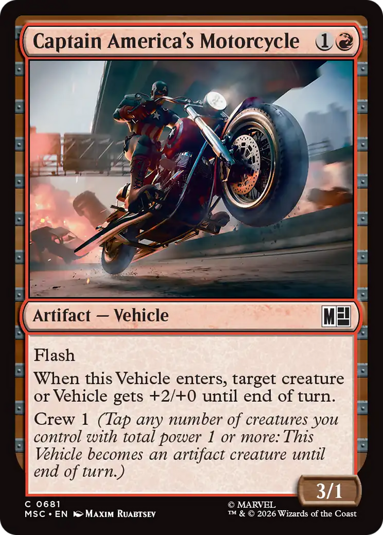 Captain America's Motorcycle [Marvel Super Heroes Commander] | Card Citadel