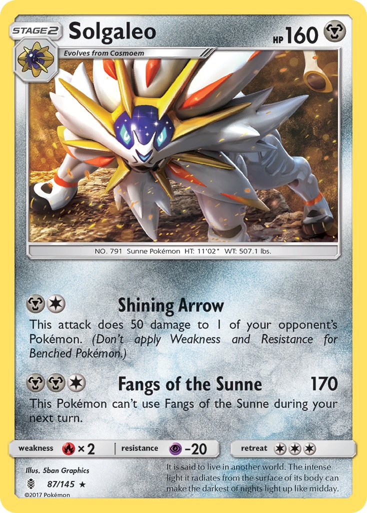 Solgaleo (87/145) (Theme Deck Exclusive) [Sun & Moon: Guardians Rising] | Card Citadel