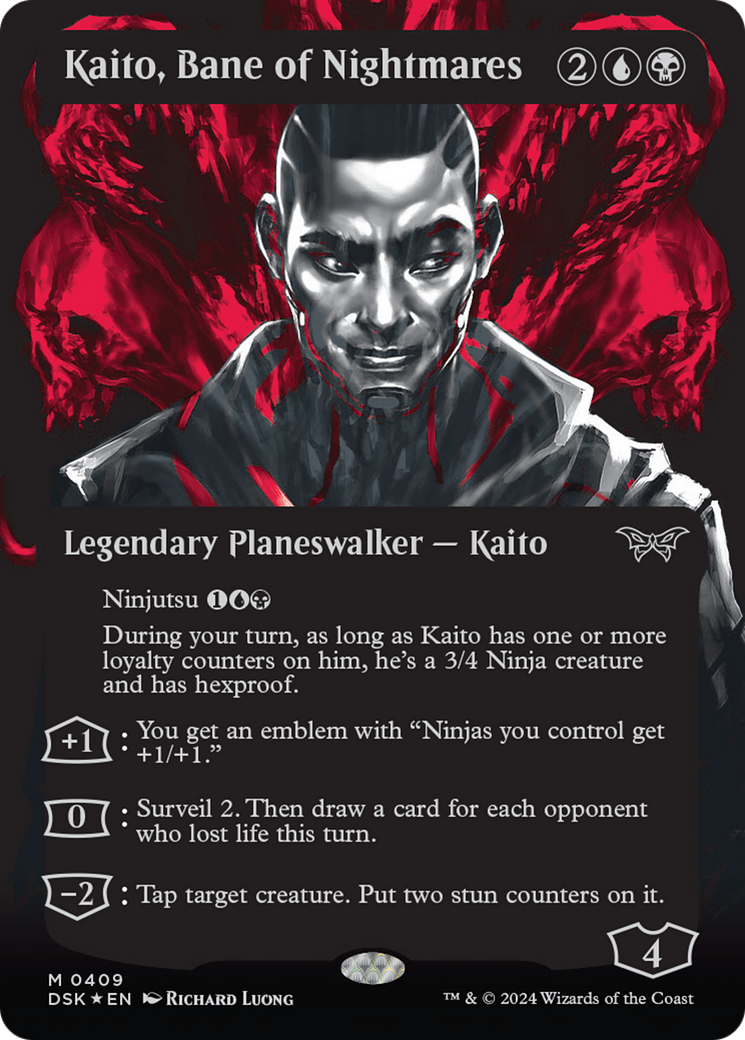 Kaito, Bane of Nightmares (Showcase) (Textured) [Duskmourn: House of Horror] | Card Citadel