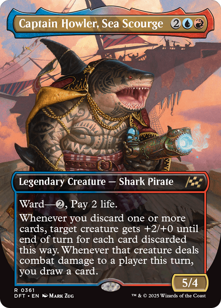 Captain Howler, Sea Scourge (Borderless) [Aetherdrift] | Card Citadel